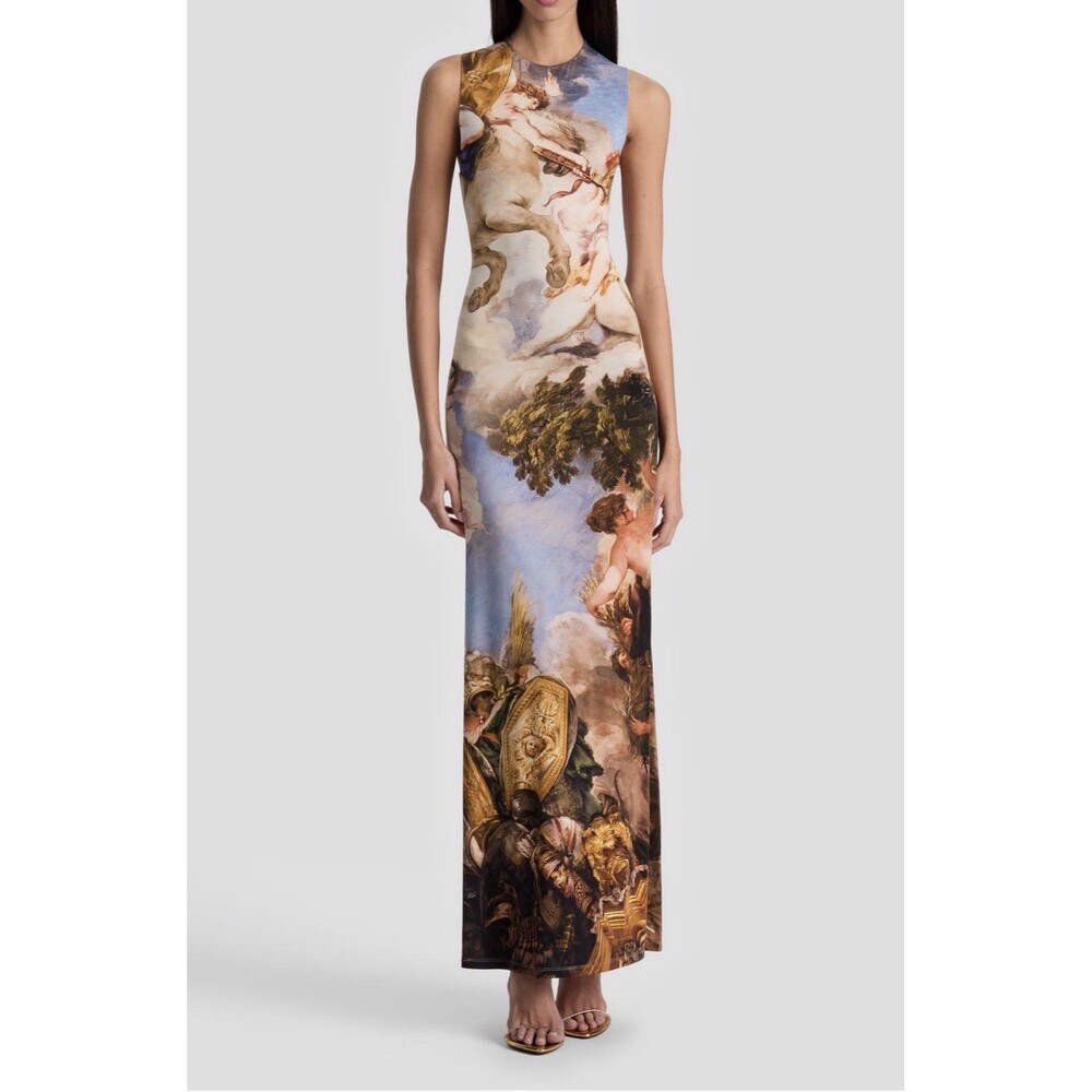 Alice + Olivia Renaissance Delora Open-Back Maxi Dress Women’s Size 8